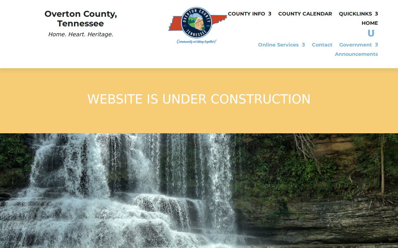 Overton County history page describing county formation and courthouse history